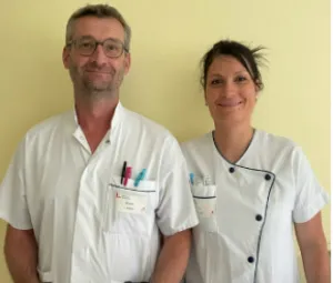Stomathérapeutes - Delphine et Lionel (service chirurgie digestive à la Clinique Mutualiste AESIO Santé de Saint Etienne)