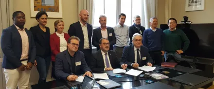 Signature d’un accord cadre de partenariat entre Eovi Mcd mutuelle, Eovi Mcd Santé et S ervices et Mines Saint-Etienne