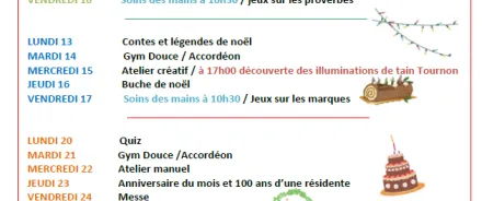 programme des animations