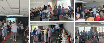 Le 22 mai, à l’occasion de la fête des voisins, la Cité des Ainés a organisé un thé dansant, avec l’appui des étudiants en management des organisations de santé. L’occasion de favoriser les échanges et le lien social entre les personnes âgées, les jeunes