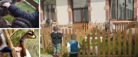 La ferme de Justin vient à la crèche
