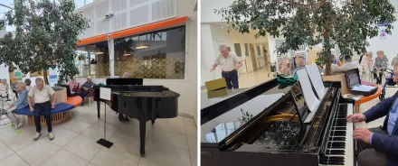 Un piano en libre service à la Cité des Ainés