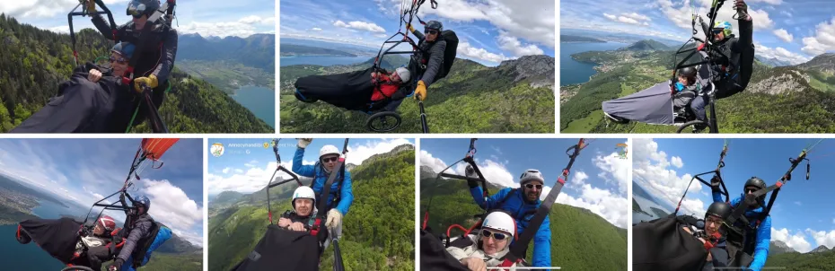 Handicap : 16 résidents s’envolent en parapente