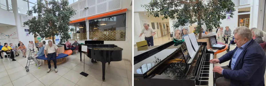 Un piano en libre service à la Cité des Ainés